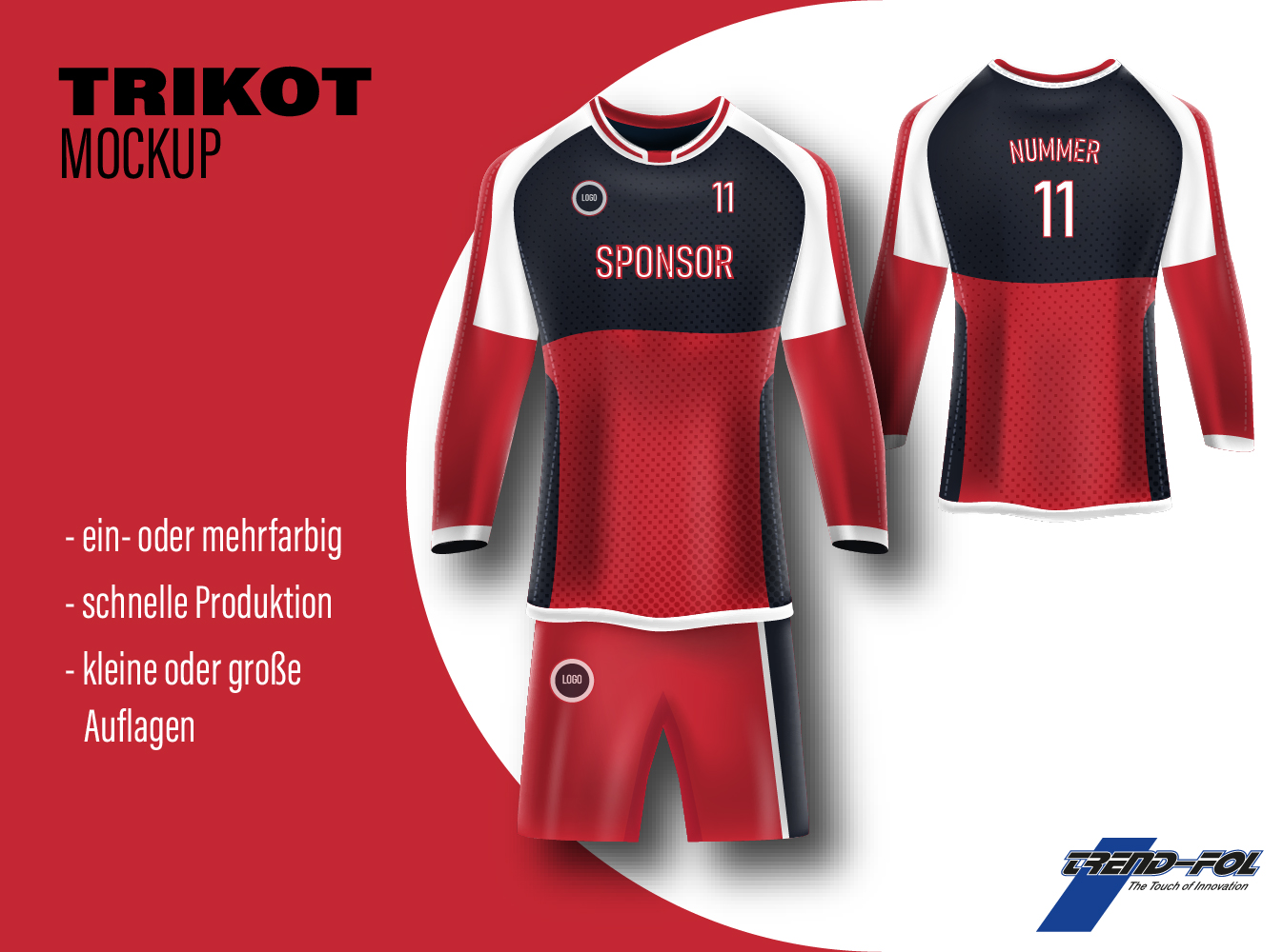 Trikot- (Set)<br>- Lockerer Schnitt & strahlenden Farben <br>- Material: 100% Polyester Image